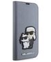 Karl Lagerfeld case for iPhone 14 Pro 6,1&quot; KLBKP14LSANKCPG silver Saffiano Karl & Choupette 3666339122843