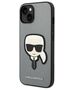 Karl Lagerfeld case for iPhone 14 Pro Max 6,7&quot; KLHCP14XSAPKHG silver PU Saffiano case with Karl Head Patch 3666339077105