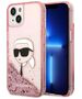 Karl Lagerfeld case for iPhone 14 Pro 6,1&quot; KLHCP14LLNCHCP pink hardcase Liquid Glitter NFT Choupette Head 3666339086985