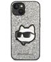 Karl Lagerfeld case for iPhone 14 Plus 6,7&quot; KLHCP14MG2CPS silver hardcase Glitter Choupette Patch 3666339099442