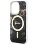 Guess case for iPhone 14 Pro 6,1&quot; GUHMP14LHTMRSK black hard case Golden Marble MagSafe 3666339115777