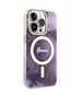 Guess case for iPhone 14 Pro Max 6,7&quot; GUHMP14XHTMRSU purple hard case Golden Marble MagSafe 3666339115869