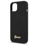 Guess case for iPhone 13 Pro / 13 6,1&quot; GUHMP13LLSLMGBK black hardcase Silicone Script Gold Logo 3666339037109