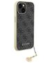 Guess case for iPhone 15 Plus 6.7 GUHCP15SGF4GGR gray hardcase 4G Charms Collection 3666339171667