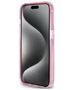 Guess case for iPhone 15 Pro 6,1&quot; GUHMP15LHRSGSP pink HC RING STAND MAGSAFE SCRIPT LOGO GLITTER 3666339156480