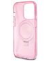 Guess case for iPhone 15 Pro 6,1&quot; GUHMP15LHRSGSP pink HC RING STAND MAGSAFE SCRIPT LOGO GLITTER 3666339156480