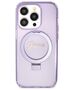 Guess case for iPhone 15 Pro 6,1&quot; GUHMP15LHRSGSU purple HC RING STAND MAGSAFE SCRIPT LOGO GLITTER 3666339156763