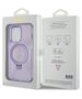 Guess case for iPhone 15 Pro 6,1&quot; GUHMP15LHRSGSU purple HC RING STAND MAGSAFE SCRIPT LOGO GLITTER 3666339156763