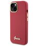 Guess case for iPhone 15 6,1&quot; GUHCP15SSMBSLM magenta HC SILICONE SCRIPT METAL LOGO & FRAME 3666339149048