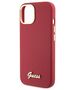 Guess case for iPhone 15 6,1&quot; GUHCP15SSMBSLM magenta HC SILICONE SCRIPT METAL LOGO & FRAME 3666339149048