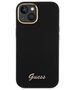 Guess case for iPhone 15 6,1&quot; GUHCP15SSMBSLK black HC SILICONE SCRIPT METAL LOGO & FRAME 3666339149321