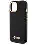 Guess case for iPhone 15 6,1&quot; GUHCP15SSMBSLK black HC SILICONE SCRIPT METAL LOGO & FRAME 3666339149321