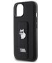 Karl Lagerfeld case for iPhone 15 6,1&quot; KLHCP15SGSACHPK black HC GRIPSTAND SAFFIANO CHOUPETTE PINS 3666339207434