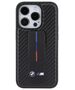 BMW case for iPhone 15 Pro 6,1&quot; black BMHCP15LGSPCCK M HC GRIP STAND PU SMOOTH AND CARBON BLACK 3666339204464