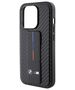 BMW case for iPhone 15 Pro 6,1&quot; black BMHCP15LGSPCCK M HC GRIP STAND PU SMOOTH AND CARBON BLACK 3666339204464