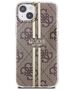 Guess case for iPhone 15 Plus 6,7&quot; GUHCP15MH4PSEGW brown HC IML 4G GOLD STRIPE 3666339222833