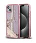 Guess case for iPhone 15 Plus 6,7&quot; GUHCP15MLFCSEGP pink HC LIQ. GLITTER GOLD STRIPES 3666339223670