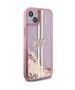 Guess case for iPhone 15 Plus 6,7&quot; GUHCP15MLFCSEGP pink HC LIQ. GLITTER GOLD STRIPES 3666339223670