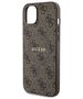 Guess case for iPhone 15 Plus 6,7&quot; GUHMP15MG4GFRW brown HC MAGSAFE PU 4G RING CLASSIC LOGO 3666339226473