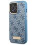 Guess case for iPhone 14 Pro 6,1&quot; GUHMP14LU4GPRB blue hard case 4G Logo Plate MagSafe 3666339070007