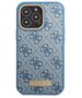 Guess case for iPhone 14 Pro 6,1&quot; GUHMP14LU4GPRB blue hard case 4G Logo Plate MagSafe 3666339070007