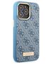 Guess case for iPhone 14 Pro 6,1&quot; GUHMP14LU4GPRB blue hard case 4G Logo Plate MagSafe 3666339070007