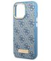 Guess case for iPhone 14 Pro 6,1&quot; GUHMP14LU4GPRB blue hard case 4G Logo Plate MagSafe 3666339070007