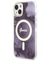 Guess case for iPhone 14 6,1&quot; GUHMP14SHTMRSU purple hard case Golden Marble MagSafe 3666339115838