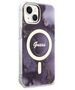 Guess case for iPhone 14 6,1&quot; GUHMP14SHTMRSU purple hard case Golden Marble MagSafe 3666339115838