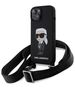 Karl Lagerfeld case for iPhone 15 6,1&quot; KLHCP15SSCBSKNK hardcase black Crossbody Silicone Ikonik 3666339167431