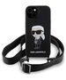 Karl Lagerfeld case for iPhone 15 6,1&quot; KLHCP15SSCBSKNK hardcase black Crossbody Silicone Ikonik 3666339167431