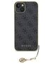 Guess case for iPhone 15 Plus 6.7&quot; GUHCP15MGF4GGR gray hardcase 4G Charms Collection 3666339171674