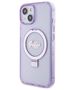 Guess case for iPhone 15 Plus 6,7&quot; GUHMP15MHRSGSU purple HC RING STAND MAGSAFE SCRIPT LOGO GLITTER 3666339156756