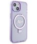 Guess case for iPhone 15 Plus 6,7&quot; GUHMP15MHRSGSU purple HC RING STAND MAGSAFE SCRIPT LOGO GLITTER 3666339156756