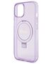 Guess case for iPhone 15 Plus 6,7&quot; GUHMP15MHRSGSU purple HC RING STAND MAGSAFE SCRIPT LOGO GLITTER 3666339156756