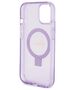 Guess case for iPhone 15 Plus 6,7&quot; GUHMP15MHRSGSU purple HC RING STAND MAGSAFE SCRIPT LOGO GLITTER 3666339156756