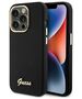 Guess case for iPhone 15 Pro Max 6,7&quot; GUHCP15XSMBSLK black HC SILICONE SCRIPT METAL LOGO & FRAME 3666339149352