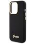 Guess case for iPhone 15 Pro Max 6,7&quot; GUHCP15XSMBSLK black HC SILICONE SCRIPT METAL LOGO & FRAME 3666339149352