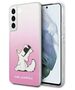 Karl Largerfeld case for Samsung Galaxy S22 Plus KLHCS22MCFNRCPI pink hard case Choupette Eat Gradient 3666339045722