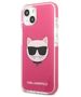 Karl Lagerfeld case for iPhone 13 KLHCP13MTPECPI fuchsia hard case Iconic Choupette Head 3666339048532