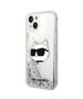 Karl Lagerfeld case for iPhone 14 Plus 6,7&quot; KLHCP14MLNCHCS silver hardcase Glitter Choupette Head 3666339086930