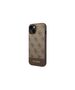 Guess case for iPhone 14 Pro Max 6,7&quot; GUHCP14XG4GLBR brown PC/TPU 4G PU case with Bottom Stripe Metal Logo 3666339088538