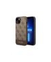 Guess case for iPhone 14 Pro Max 6,7&quot; GUHCP14XG4GLBR brown PC/TPU 4G PU case with Bottom Stripe Metal Logo 3666339088538