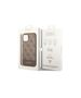 Guess case for iPhone 14 Pro Max 6,7&quot; GUHCP14XG4GLBR brown PC/TPU 4G PU case with Bottom Stripe Metal Logo 3666339088538