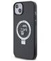 Karl Lagerfeld case for iPhone 15 Pro 6,1&quot; KLHMP15MHMRSKCK black hardcase Ring Stand Karl&Choupettte MagSafe 3666339169121