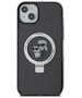 Karl Lagerfeld case for iPhone 15 Pro 6,1&quot; KLHMP15MHMRSKCK black hardcase Ring Stand Karl&Choupettte MagSafe 3666339169121