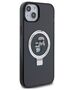 Karl Lagerfeld case for iPhone 15 Pro 6,1&quot; KLHMP15MHMRSKCK black hardcase Ring Stand Karl&Choupettte MagSafe 3666339169121