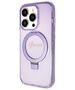 Guess case for iPhone 15 Pro Max 6,7&quot; GUHMP15XHRSGSU purple HC RING STAND MAGSAFE SCRIPT LOGO GLITTER 3666339156770