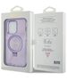 Guess case for iPhone 15 Pro Max 6,7&quot; GUHMP15XHRSGSU purple HC RING STAND MAGSAFE SCRIPT LOGO GLITTER 3666339156770