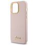 Guess case for iPhone 15 Pro Max 6,7&quot; GUHCP15XSMBSLP pink HC SILICONE SCRIPT METAL LOGO & FRAME 3666339149215